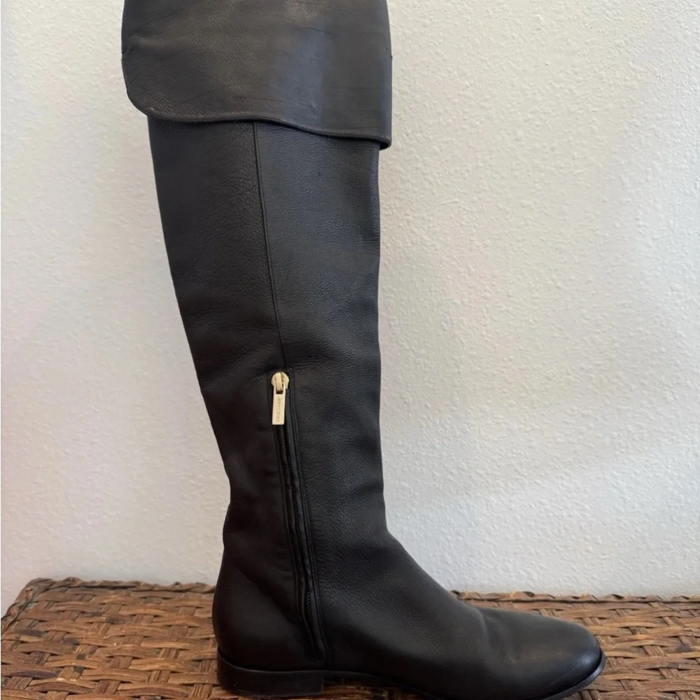 Jimmy Choo Knee-High Long Boots Black Size37.5/US7 NoBox Side Zip
